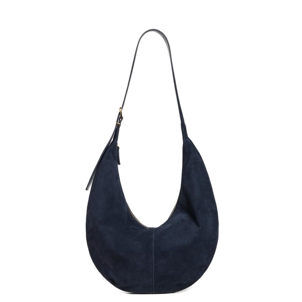 Madewell Suede Navy Blue Hobo Bag